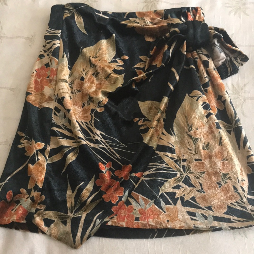 Zara velvet skirt xs